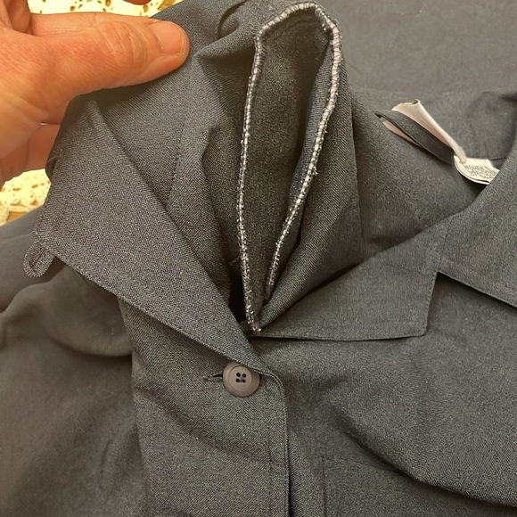 LL Bean traveler button front dress medium navy blue - Picture 8 of 12